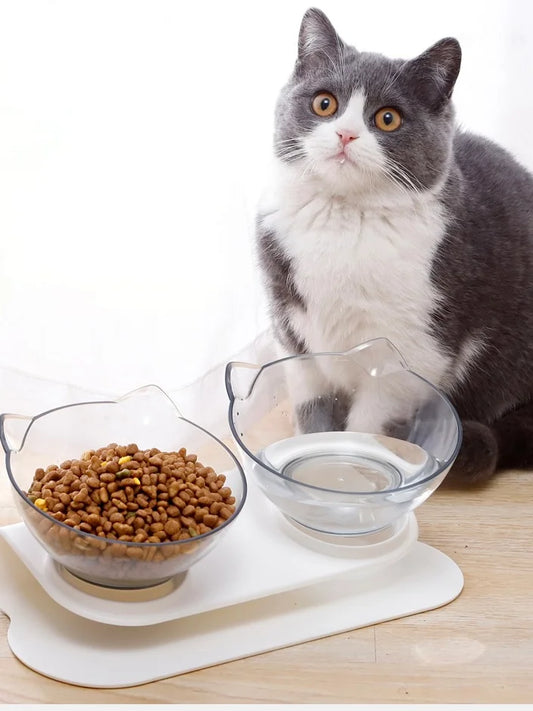 Ciotola a forma di testa di gatto rialzate - Bau Barker