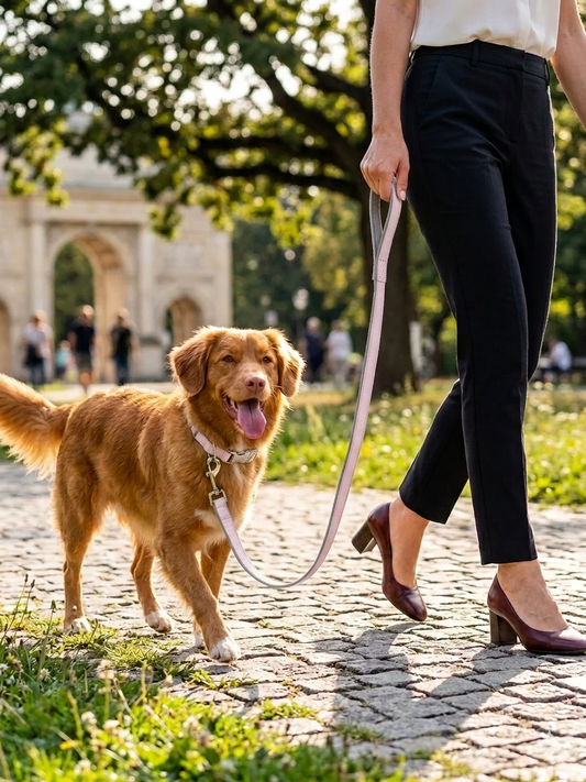Guinzaglio pink dailyfit - imbottito per cani