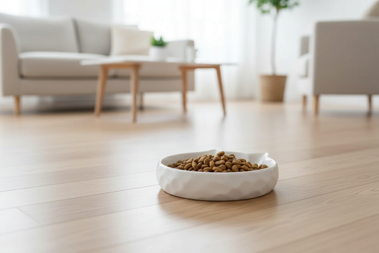 Ciotola in ceramica  a forma di testa di gatto